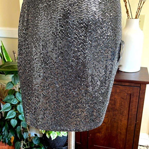 🖤🤍Lulus Silver Sequin Sparkle Party Dress- Women- M-Black- NWT - Picture 8 of 16